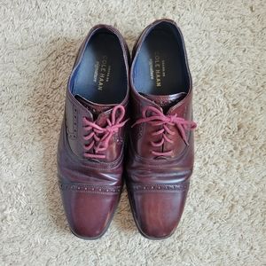 Cole Haan Grand Men's Oxford Dress Shoes Size 9 Burgundy/Red/Brown